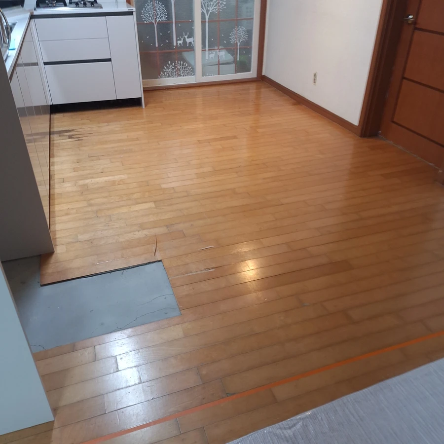 도봉 강화마루 긁힘 보수 시공 사진