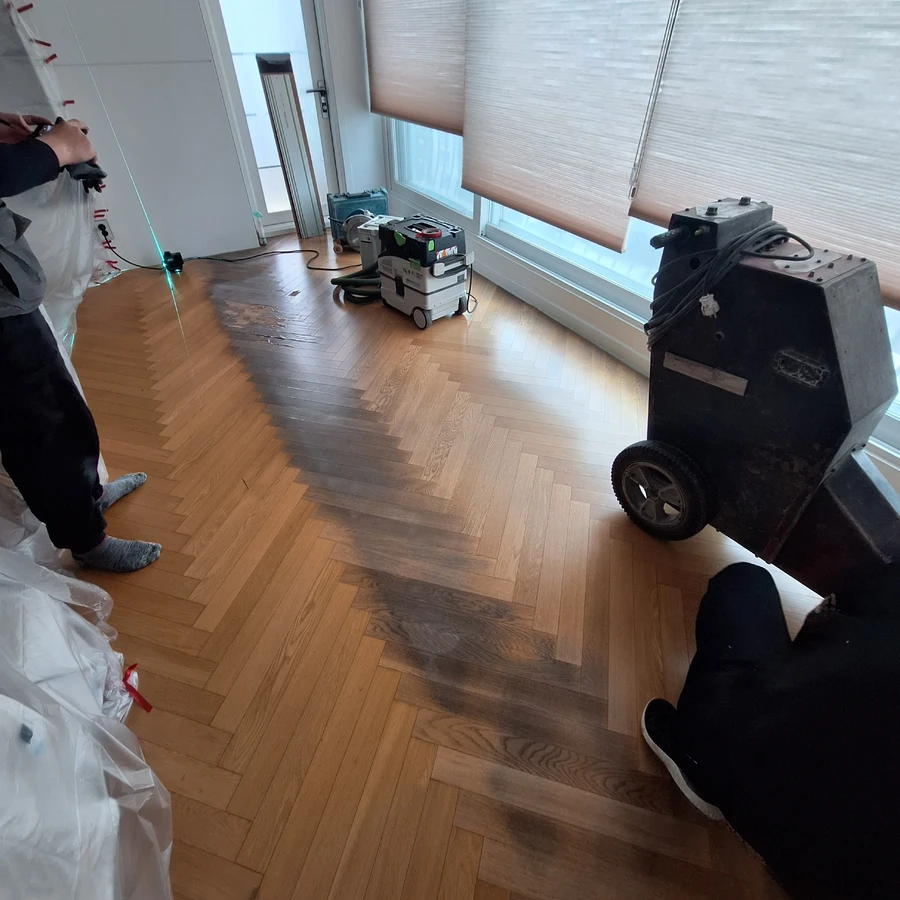 중랑 마루 찍힘 보수 시공 사진